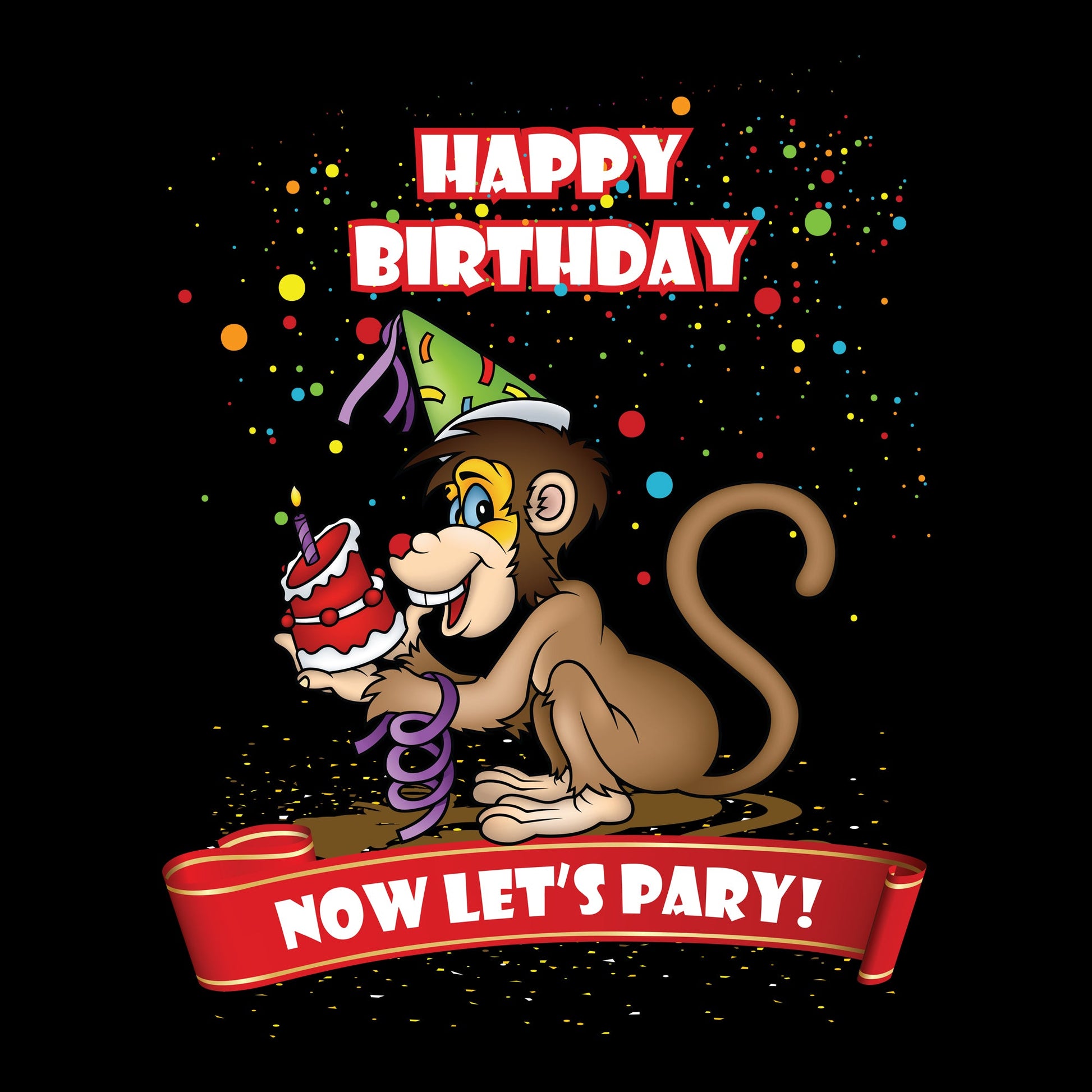 Animal, Animals, Birthday, Celebration, Crazy, Crew, Crew Neck, Monkey, party, Wild animalBirthday Tee from FineRag.comfinerag.com