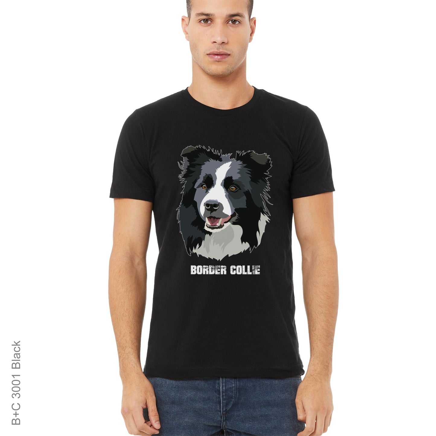 Animal, Animals, black & white, Border Collie, C, Collie, Companion, Crew, Crew Neck, Cute, Dog, Dogs, TeeBorder Collie Tee from FineRag.comfinerag.com