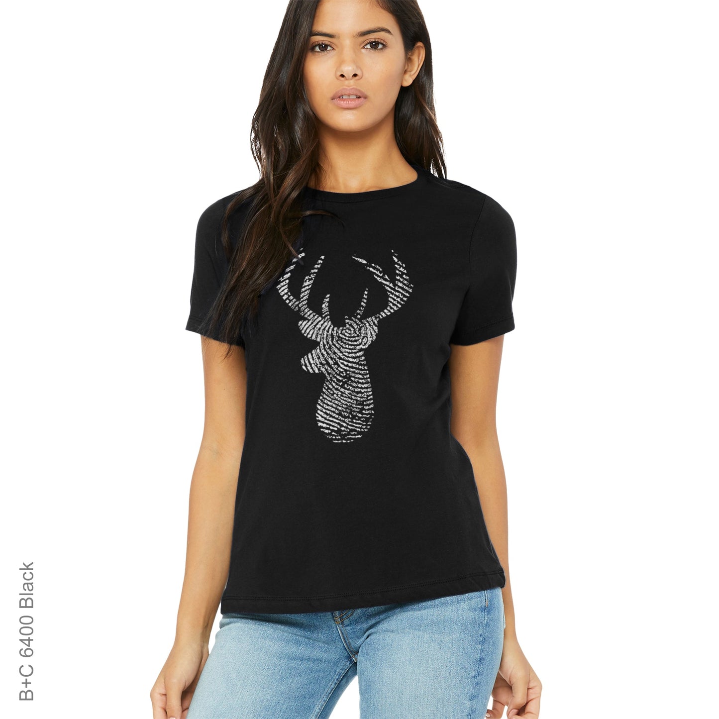 Antlers, Crew, Crew Neck, D, Deer, Tee, Thumbprint, Wild, Wild animal, Wilderness, Wildlife, Woman's, Women'sDeer Trunk Tee from FineRag.comfinerag.com