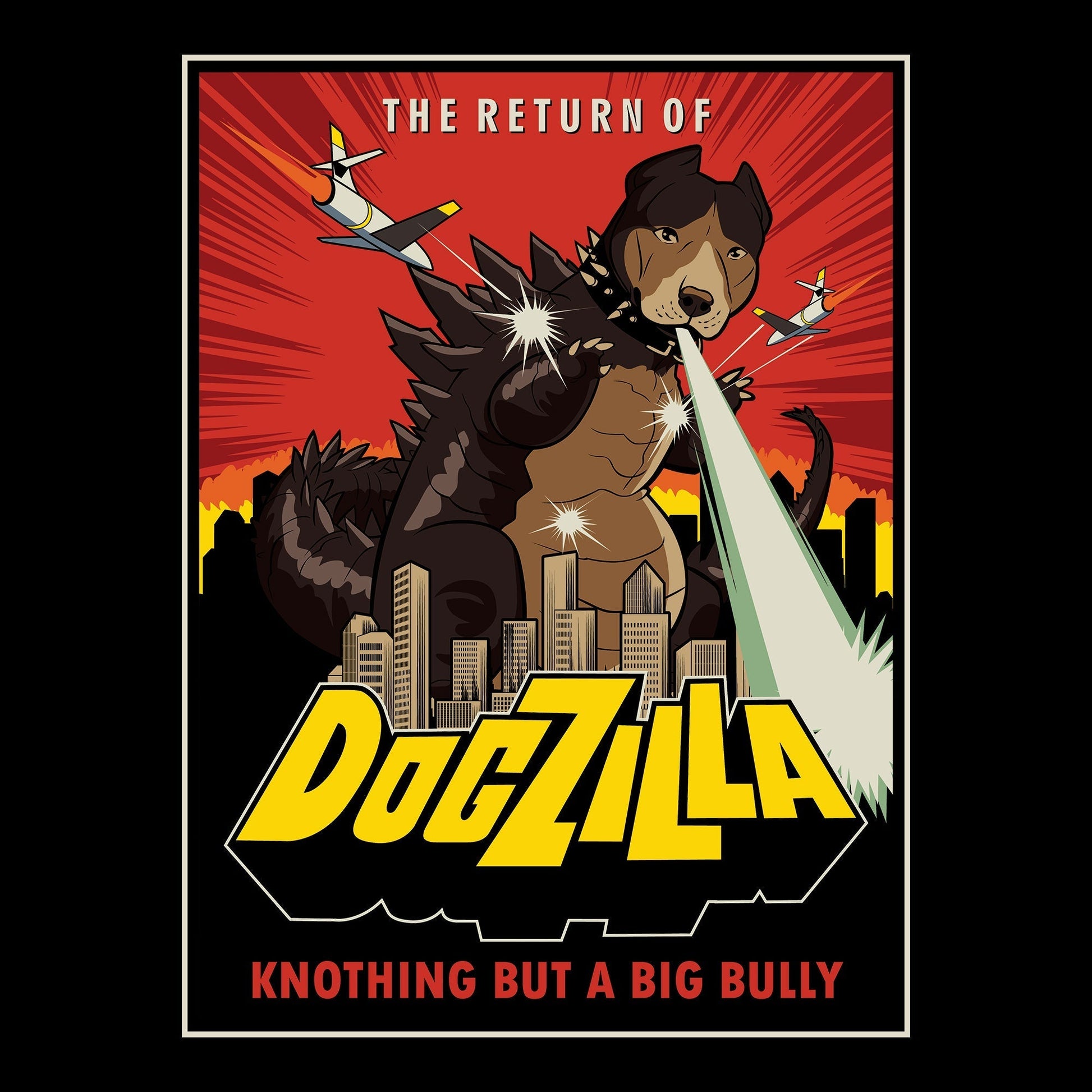 Bully, Crew, Crew Neck, Dog, Dogs, DogZilla, TeeDogZilla Tee from FineRag.comfinerag.com