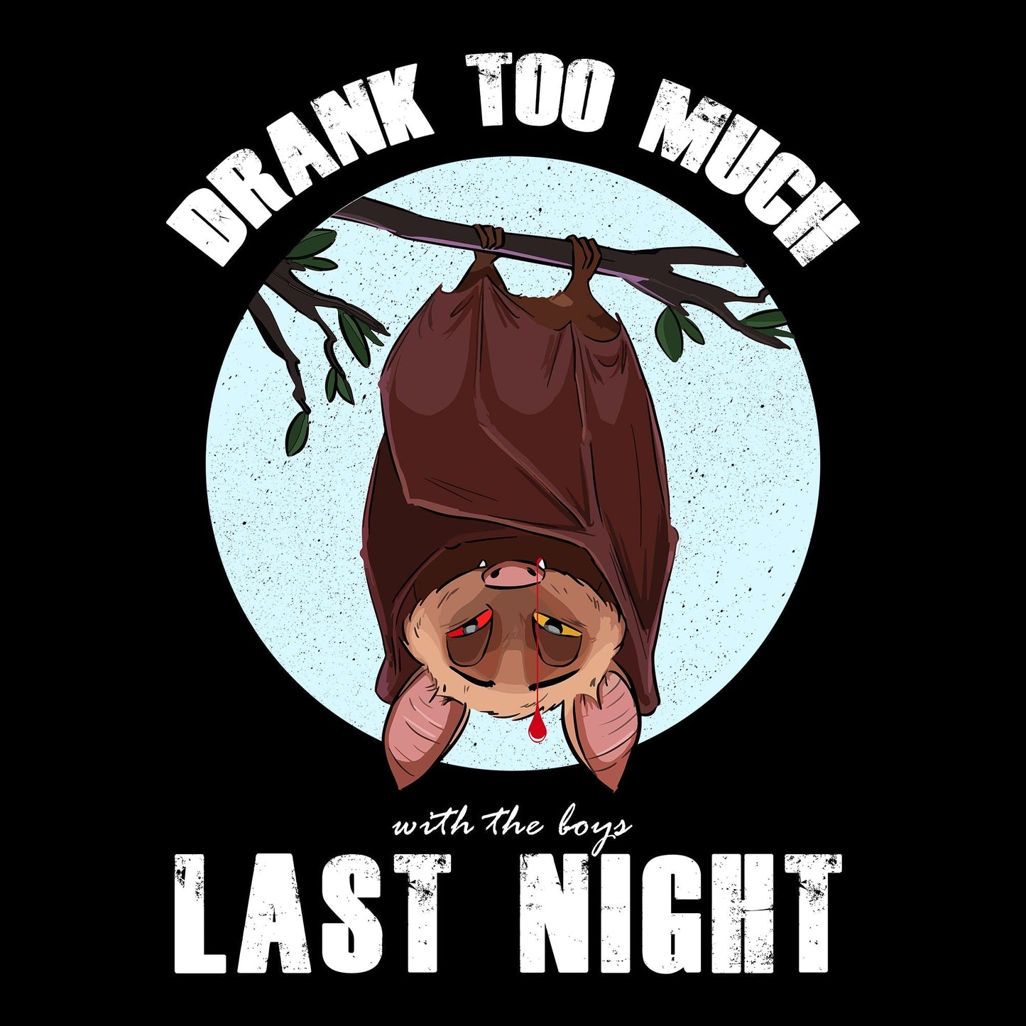 Alcohol, Bat, Crew, Crew Neck, Drinking, Drunk, TeeDrunk Bat Tee from FineRag.comfinerag.com