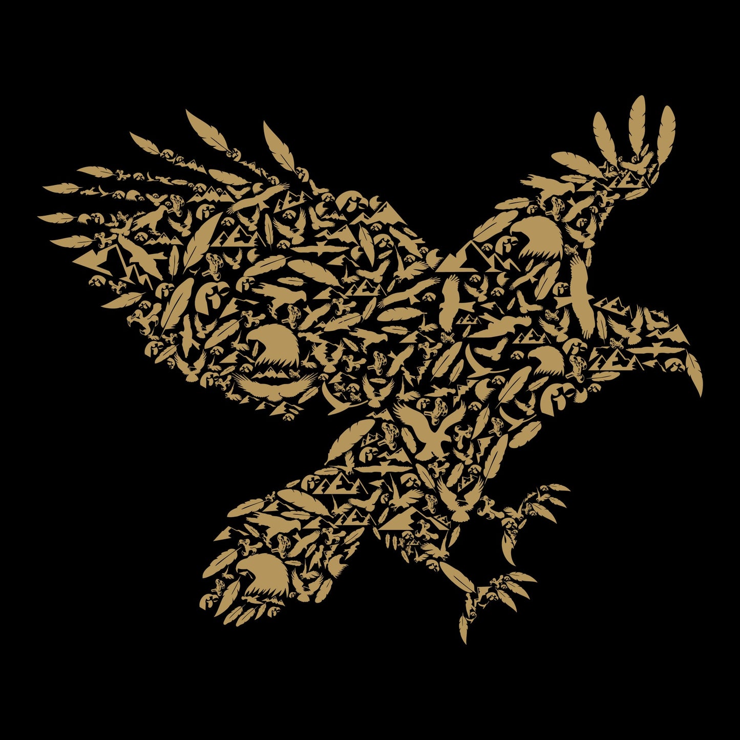 Abstract, Bird, Birds, Crew, Crew Neck, Eagle, Ornate, Predator, prey, Woman'sEagle Tee from FineRag.comfinerag.com