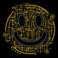 Abstract, color, Colorful, Crew, Crew Neck, Electronic, Skeleton, SkullElectronic Smiley Tee from FineRag.comfinerag.com