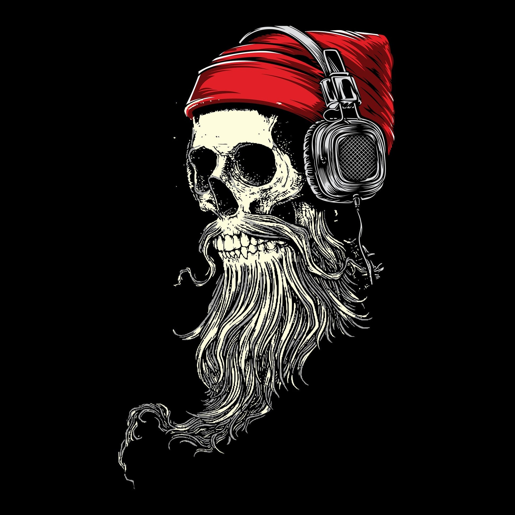 Beanie, Beard, Crew, Crew Neck, Hat, Headphones, Music, Skull, TeeEngineer Tee from FineRag.comfinerag.com