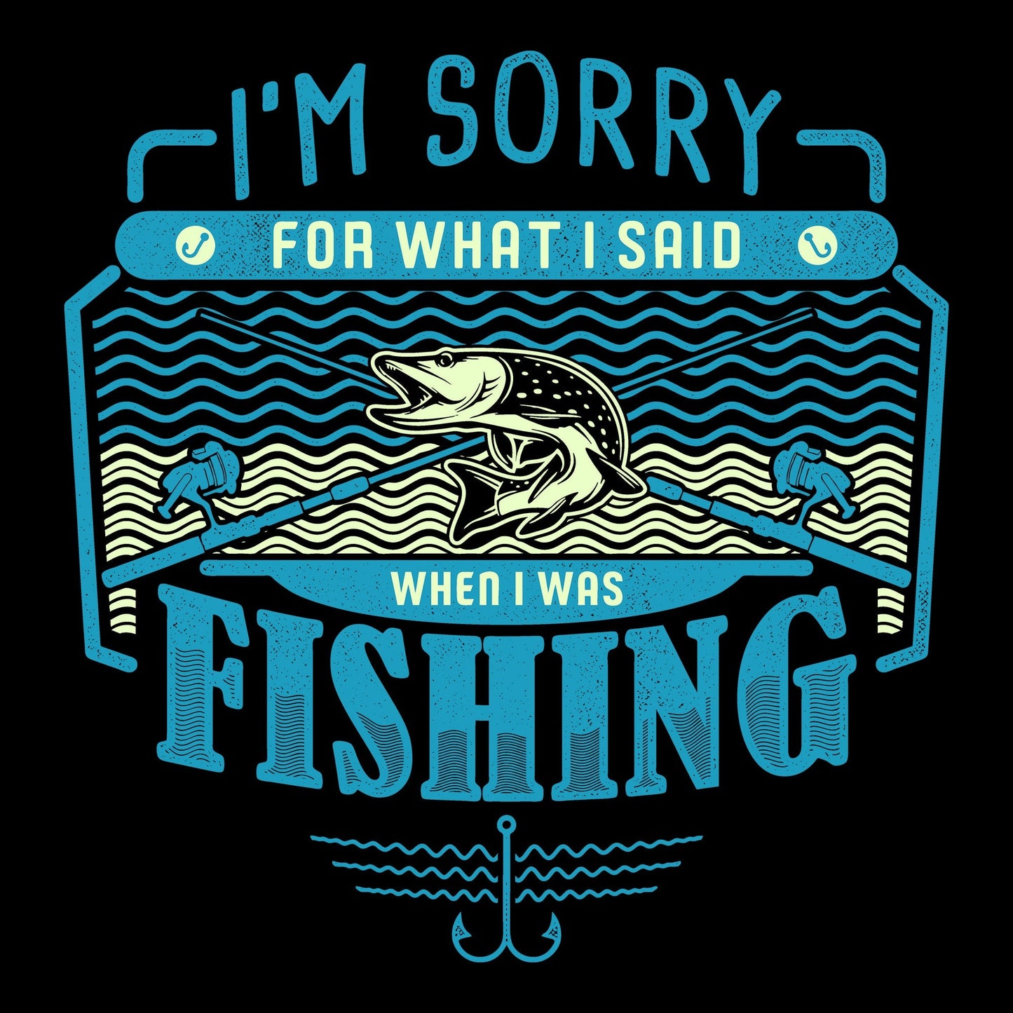 apology, Crew, Crew Neck, fish, fishing, hook, Outdoor, Outdoors, sorry, TeeFishing Sorry Tee from FineRag.comfinerag.com