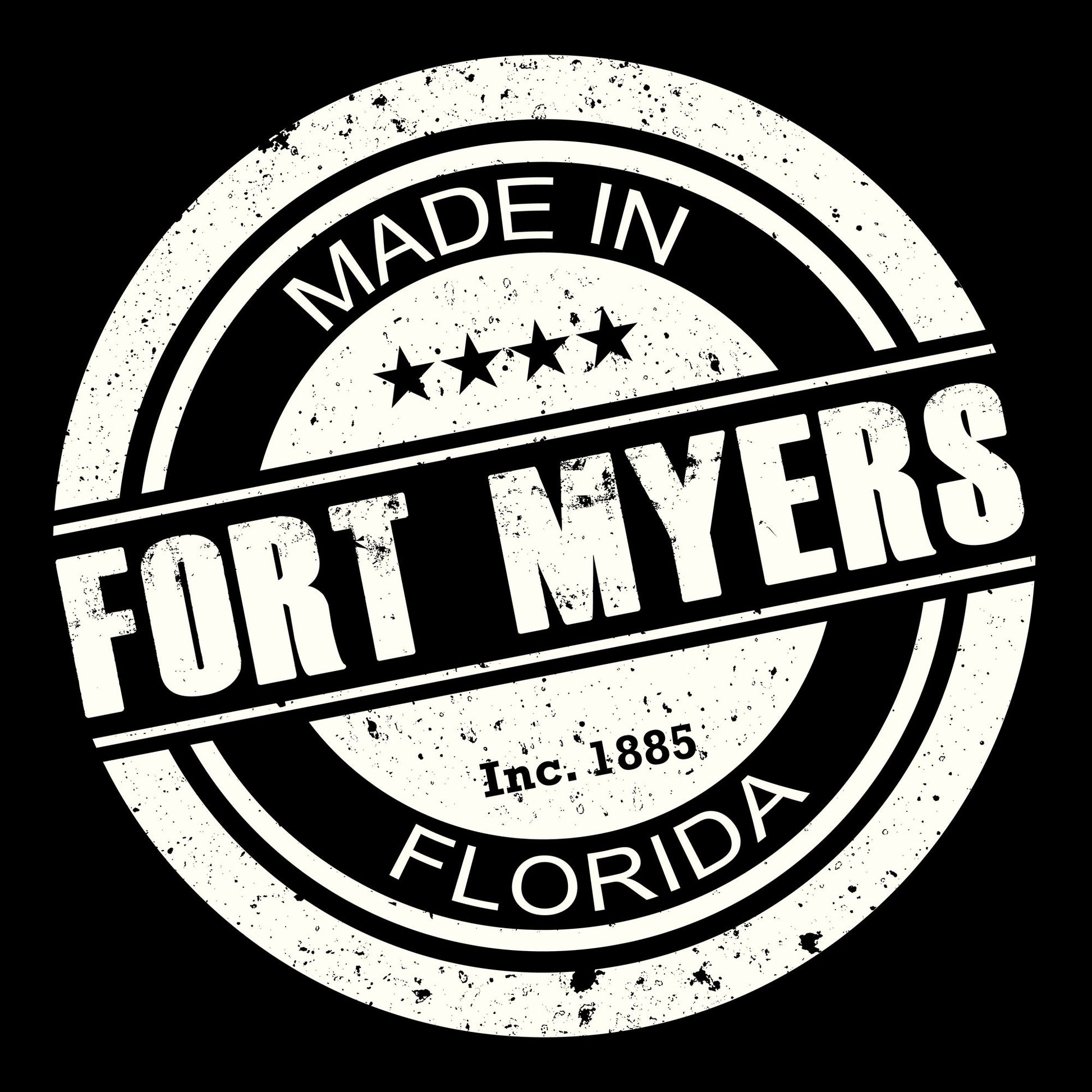 black & white, Crew, Crew Neck, florida, Made in state, State, State name, Tee, United StatesFort Myers Made Tee from FineRag.comfinerag.com