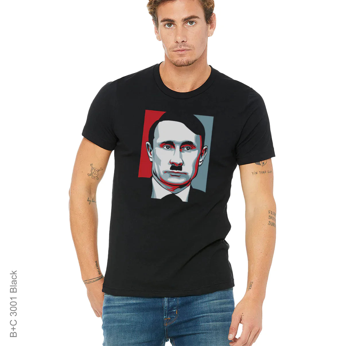 Crew, Crew Neck, Government, political, Politics, President, Presidential, Putin, Russia, Russian, Tee, Vladimir Putin, WarFuhrer Putler Tee from FineRag.comfinerag.com