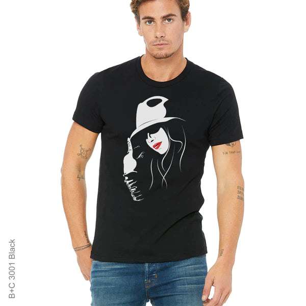 black & white, Crew, Crew Neck, girl, Hat, lips, TeeLipstick Tee from FineRag.comfinerag.com