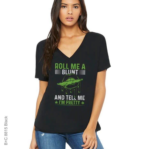 Blunt, Crew, Crew Neck, lips, Marijuana, Pot, Pretty, Tee, Woman's, Women'sRoll Me One Tee from FineRag.comfinerag.com