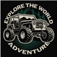 4X4, Auto, Automobile, Big, Crew, Crew Neck, Explore, Jeep, TeeExplore the World Tee from FineRag.comfinerag.com