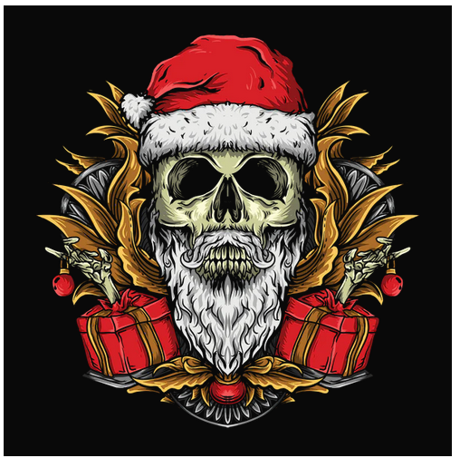 christmas, Crew, Crew Neck, gift, santa, Skull, TeeSanta Skull Tee from finerag.comfinerag.com