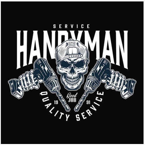 Crew, Crew Neck, Handyman, Hat, Job, Occupation, Service, Skull, Tee, ToolsHandyman Jimbo Tee from FineRag.comfinerag.com