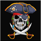 Buccaneer, color, Colorful, Crew, Crew Neck, Hat, One Eye, Pirate, Skull, Sword, TeeBuccaneer Tee from FineRag.comfinerag.com