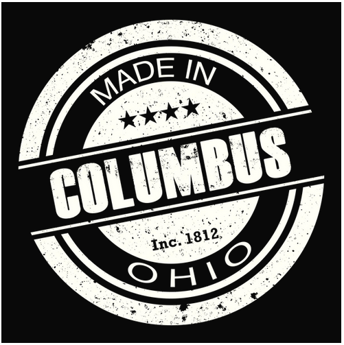 17th State, black & white, Crew, Crew Neck, Made in state, Ohio, State, State name, Tee, United StatesColumbus Made Tee from FineRag.comfinerag.com