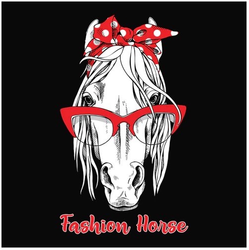 Animal, Animals, Crew, Crew Neck, Cute, Fashion, Horse, Pretty, Tee, Wild, Woman's, Women'sFashion Horse Tee from FineRag.comfinerag.com