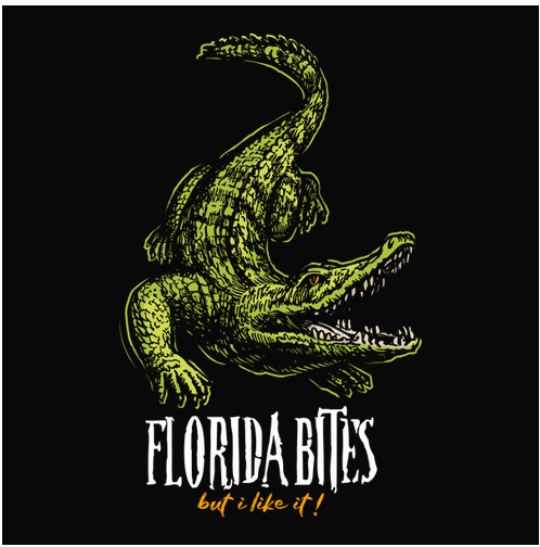 alligator, Animal, Animals, bites, Crew, Crew Neck, Endangered animal, florida, Protected animal, Tee, Wild animalFlorida Bites Tee from FineRag.comfinerag.com