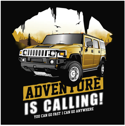 Adventure, Auto, Automobile, Crew, Crew Neck, Hummer, Tee, Transportation, truck, vehicleHummer Tee from FineRag.comfinerag.com