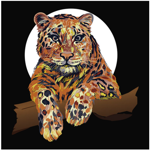 Abstract, Animal, Animals, color, Colorful, Crew, Crew Neck, Endangered animal, Leopard, Protected animal, Wild animalLeopard Tee from FineRag.comfinerag.com