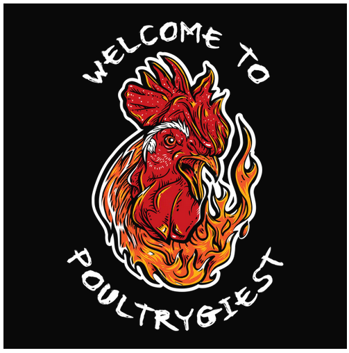 Chicken, Crew, Crew Neck, Humor, Humorous, Rooster, TeePoultrygeist Tee from finerag.comfinerag.com