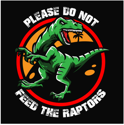 Classic, Crew, Crew Neck, Dinosaur, Extinct, Protected animal, Raptor, TeeRaptors Tee from FineRag.comfinerag.com