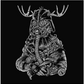 Abstract, Antlers, black & white, Creepy, Crew, Crew Neck, gas mask, Mask, Scary, TeeSteampunk Too Tee from FineRag.comfinerag.com