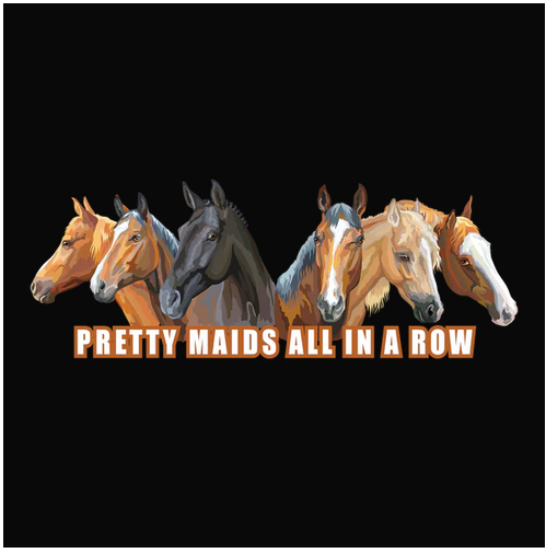 Animal, Animals, Farm, Horse, Pretty, Tee, Wild animal, Woman's, Women'sPretty Maids All in a Row Tee from FineRag.comfinerag.com