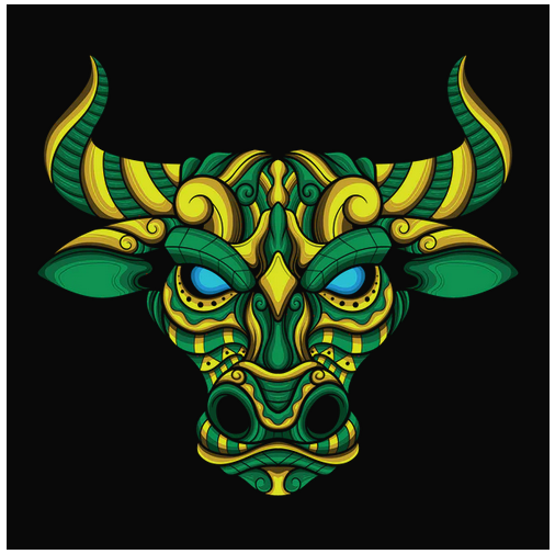 Abstract, Animal, Animals, bull, color, Colorful, Crew, Crew Neck, Tee, Wild animalGreen Bull Tee from FineRag.comfinerag.com