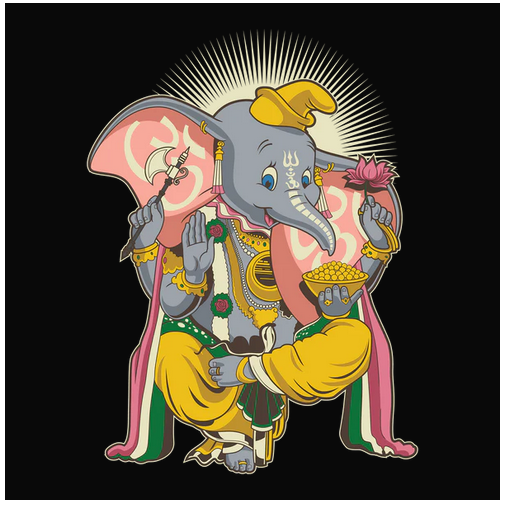 adorable, Animal, Animals, Crew, Crew Neck, Cute, elephant, Endangered animal, Protected animal, Tee, Wild, Wild animal, Wilderness, Wildlife, Woman's, Women'sLittle Ganesh Tee from FineRag.comfinerag.com