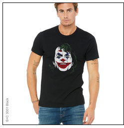 Colorful, Crew, Crew Neck, Faces, Joker, Movies, Scary, TeeJoker Tee from FineRag.comfinerag.com