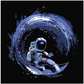 Astronaut, Crew, Crew Neck, Outer Space, Space, surf, surfer, surfing, TeeSpace Surfer Tee from FineRag.comfinerag.com