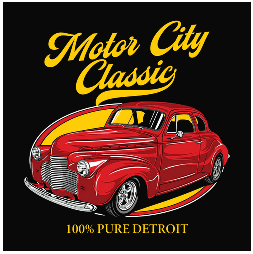 Auto, Automobile, Car, cars, Classic, Crew, Crew Neck, Motor City, Muscle Car, Old School, TeeMotor City Classic Tee from FineRag.comfinerag.com