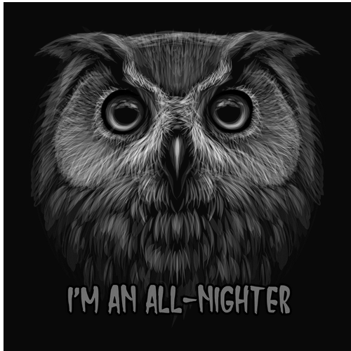 Animal, Animals, Bass, Crew, Crew Neck, Endangered animal, Out, Outdoor, Outdoors, Owl, Protected animal, Tee, Wild animalNight Owl Tee from FineRag.comfinerag.com