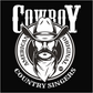 black & white, Country, Cowboy, Cowboy Hat, Crew, Crew Neck, Singers, TeeCowboy Tee from FineRag.comfinerag.com