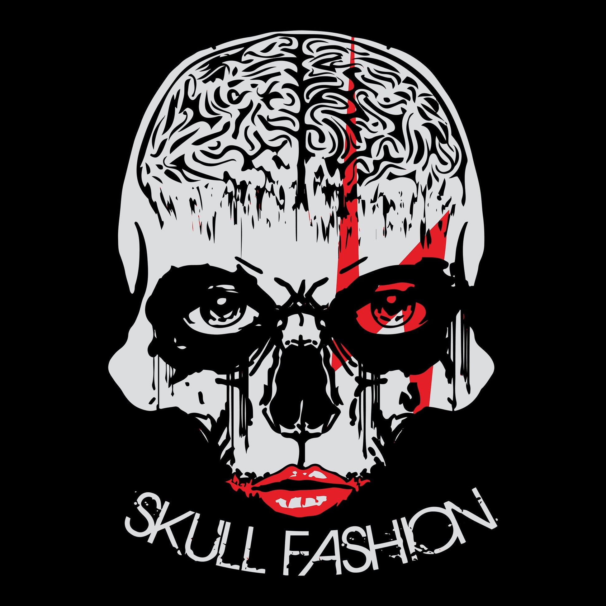 Skull Fashion Slouchy V-Neck Tee from finerag.comfinerag.com