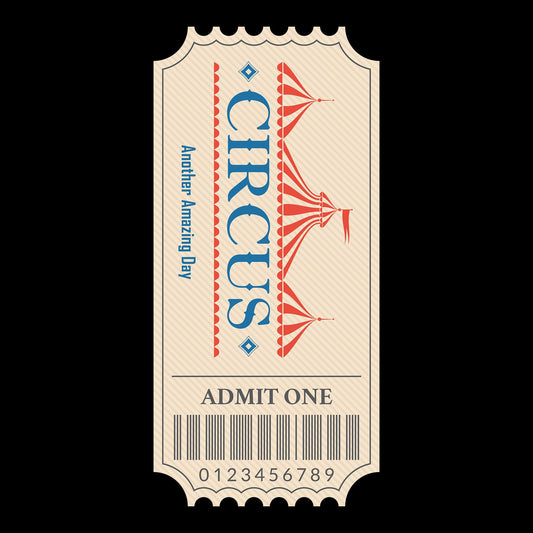 Admissions, Circus, Games, RidesTicket Tee from FineRag.comfinerag.com