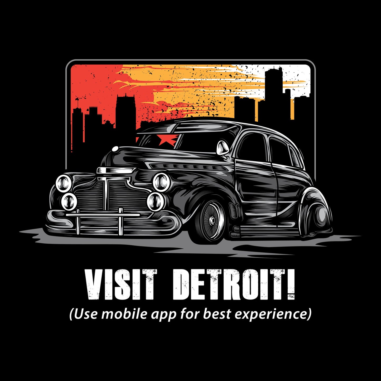 Auto, Car, Classic, Michigan, TraaqnsportationVisit Detroit Tee from FineRag.comfinerag.com