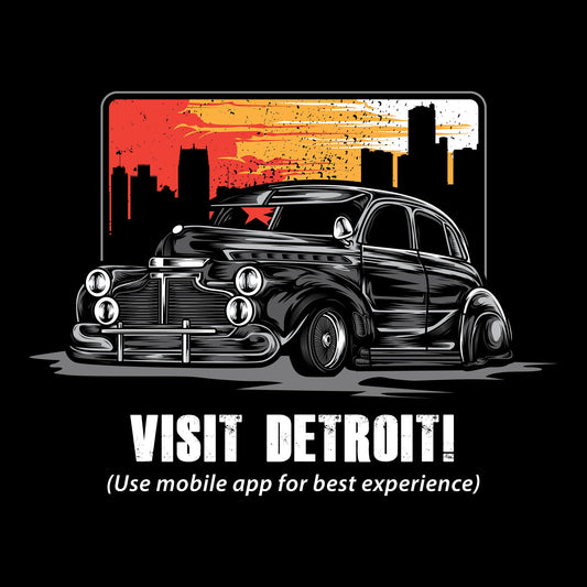 Auto, Car, Classic, Michigan, TraaqnsportationVisit Detroit Tee from FineRag.comfinerag.com